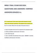 NR601 FINAL EXAM 20232024  QUESTIONS AND ANSWERS VERIFIED  ANSWERSGRADED A+.