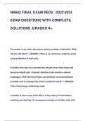 NR602 FINAL EXAM PEDS 20232024  EXAM QUESTIONS WITH COMPLETE  SOLUTIONS .GRADED A+