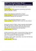 A306 Final Exam Green Book &sol; Discussion MC Questions and Answers