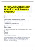 OPOTA 2024 Actual Exam Questions with Answers Graded A+