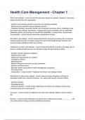 Health Care Management - Chapter 1 Questions & answers