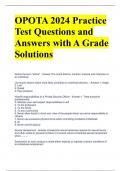 OPOTA 2024 Practice Test Questions and Answers with A Grade Solutions 