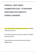 SURGICAL FIRST ASSIST  EXAMINATION STUDY FLASHCARDS  QUESTIONS WITH COMPLETE  CORRECT ANSWERS .