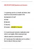 HESI RN EXIT EXAM Questions and Answers