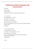 NM706 Exam 4 Mods 7&sol;8 questions with correct answers&vert;100&percnt; verified&vert;41 pages