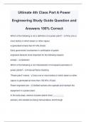 Ultimate 4th Class Part A Power Engineering Study Guide Question and Answers 100% Correct