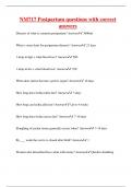 NM717 Postpartum questions with correct answers&vert;100&percnt; verified