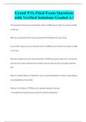 Grand Prix Final Exam Questions  with Verified Solutions Graded A&plus;