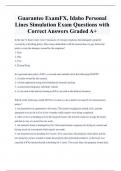 Guarantee ExamFX&comma; Idaho Personal  Lines Simulation Exam Questions with  Correct Answers Graded A&plus;