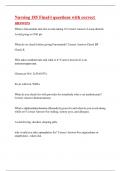 Nursing 185 Final-l questions with correct answers&vert;100&percnt; verified&vert;13 pages