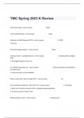  TMC Spring 2023 K Review Updated Version 20242025 Guaranteed Pass  A+.