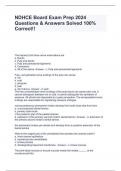 NDHCE Board Exam Prep 2024 &lpar;Chapter 2&comma; 3&comma; 4&comma; 5&comma; 6&comma; 7&comma; 8&comma; 9&comma; 10&comma; and 11&rpar; Questions & Answers Solved 100&percnt; Correct&excl;&excl;