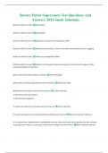 Border Patrol Supervisors Test Questions And Answers &vert;2024 Study Solutions