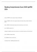 Reading Comprehension Exam 2020 UpdTED  2024 