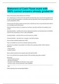 Statement of Cash Flows exam with 100&percnt; correct answers already graded A&plus;
