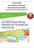TEST BANK and STUDY GUIDE For Davis Advantage for Understanding Medical-Surgical Nursing 7th Edition By Linda S. Williams | Verified Chapter s 1 - 57 | Complete Newest Version