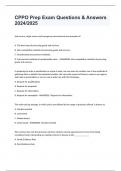 CPPO Prep Exam Questions & Answers 2024&sol;2025