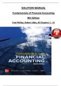 Solution Manual For Fundamentals of Financial Accounting, 8th International Edition 2024 by Fred Phillips, Robert Libby, Verified Chapters 1 - 13, Complete Newest Version