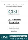 UK Financial Regulation (CISI Level 3) - Capital Markets Programme / IOC