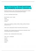 Medical Interpreter EXAM QUESTIONS AND ANSWERS ALREADY GRADED A&plus;