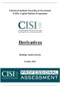 UK Financial Regulation & Derivatives (CISI Level 3) - Capital Markets Programme