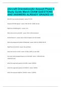 &lpar;Aircraft Orientation&rpar;Air Assault Phase 1 Study Guide March EXAM QUESTIONS AND ANSWERS