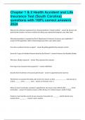 Chapter 1 & 2 Health Accident and Life Insurance Test &lpar;South Carolina&rpar; questions with 100&percnt; correct answers