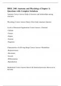 BIOL 2401 Anatomy and Physiology (Chapter 1) Questions with Complete Solutions