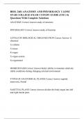 BIOL 2401 ANATOMY AND PHYSIOLOGY 1 LONE STAR COLLEGE EXAM 1 STUDY GUIDE (CH 1-4) Questions With Complete Solutions