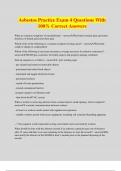 Asbestos Supervisor Initial Exam Questions With 100% Correct Answers
