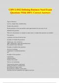 CIPS L4M2 Defining Business Need Exam Questions With 100% Correct Answers