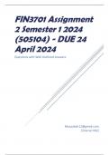 SUS1501 Assignment 5 Semester 1 2024 - DUE April 2024
