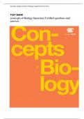 Complete Test bank questions for [concepts of Biology Openstax]  latest edition 