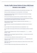 Florida Traffic School Online &lpar;4-Hour BDI&rpar; Exam Answers new update