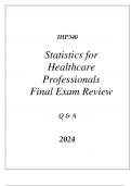 (SNHU online) IHP340 STATISTICS FOR HEALTHCARE PROFESSIONALS FINAL EXAM