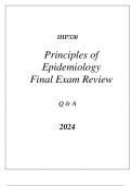 (SNHU online) IHP330 PRINCIPLES OF EPIDEMIOLOGY FINAL EXAM REVIEW Q & A