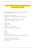 ACSM GEI Practice Exam 3 Questions and Answers 100% Solved