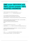 QME exam 2023&sol;2024 with  100&percnt; correct answer 100&percnt;  VERIFIED ANSWERS