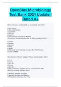 OpenStax Microbiology Test Bank 2024 Update | Rated A+