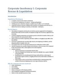 Company Law - Corporate Rescue & Liquidation
