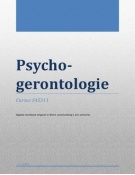 samenvatting psychogerontologie werkboek + leerstof
