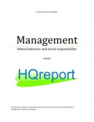 Management Ethical behavior and social responsibility