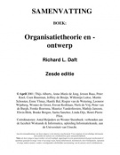 Organisatietheorie en - ontwerp (ORS)