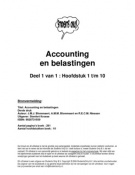 Samenvatting Accounting en belastingen