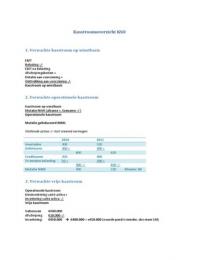 Samenvatting kasstroomoverzicht