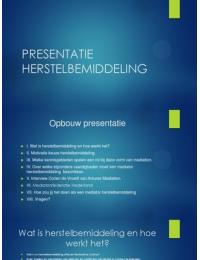 Presentatie Mediation Herstelbemiddeling