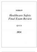 (SNHU online) NUR659 HEALTHCARE SAFETY FINAL EXAM REVIEW Q & A 2024
