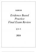 (SNHU online) NUR550 EVIDENCE BASED PRACTICE FINAL EXAM REVIEW Q & A 2024.