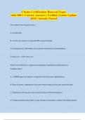 Chemo Certification Renewal Exam with 100&percnt; Correct Answers &vert; Verified &vert; Latest Update 2024 &vert; Already Passed
