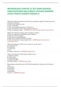 MICROBIOLOGY CHAPTER 13 TEST BANK 2024 REAL EXAM QUESTIONS AND CORRECT DETAILED ANSWERS LATEST UPDATE ALREADY GRADED A&plus;